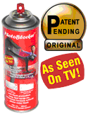Photoblocker is a high-powered and completely legal gloss that you spray on your license plate,  making it invisible to red light cameras.
