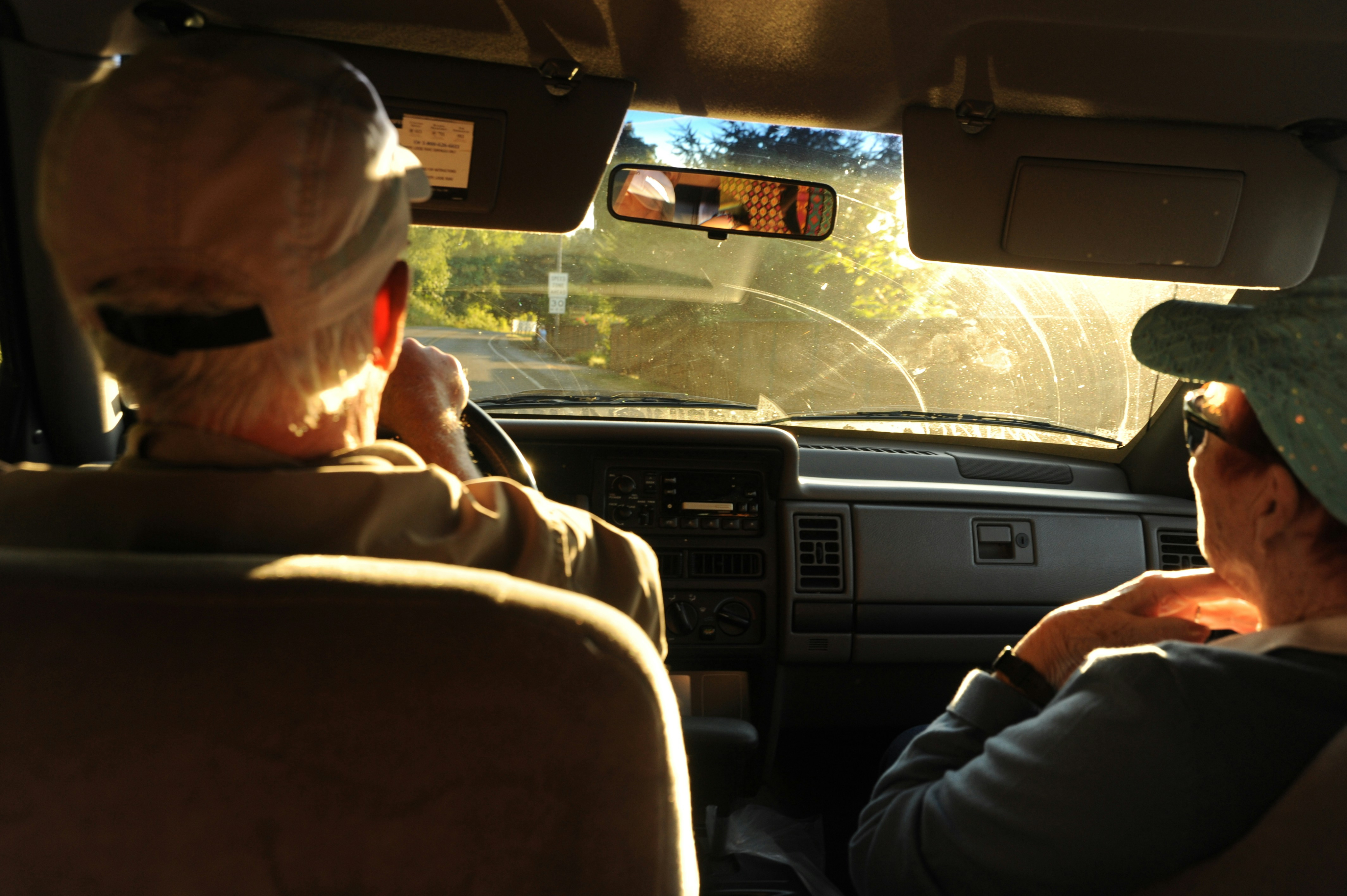 Driver completing an online traffic school course