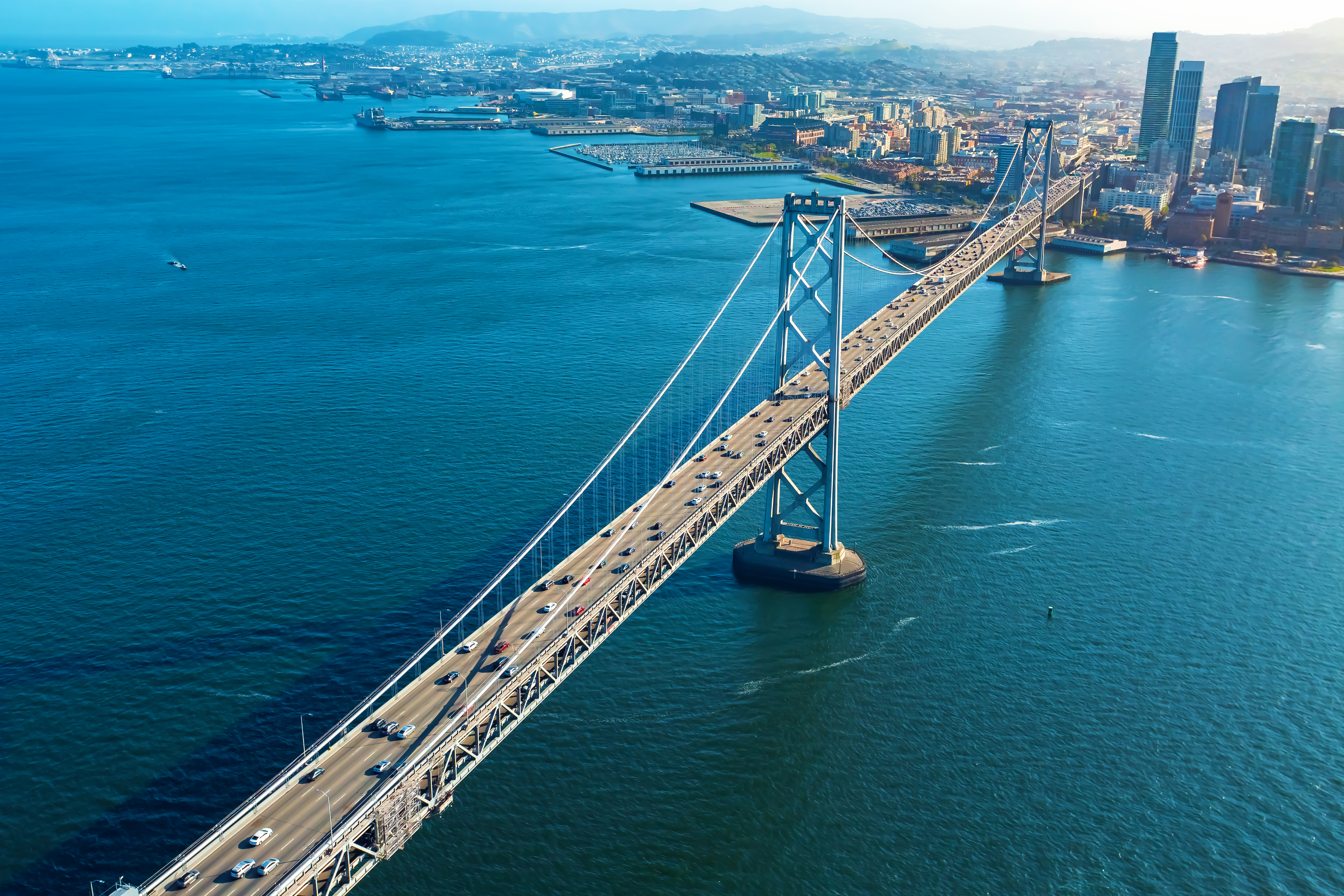 San Francisco–Oakland Bay Bridge over San Francisco Bay
