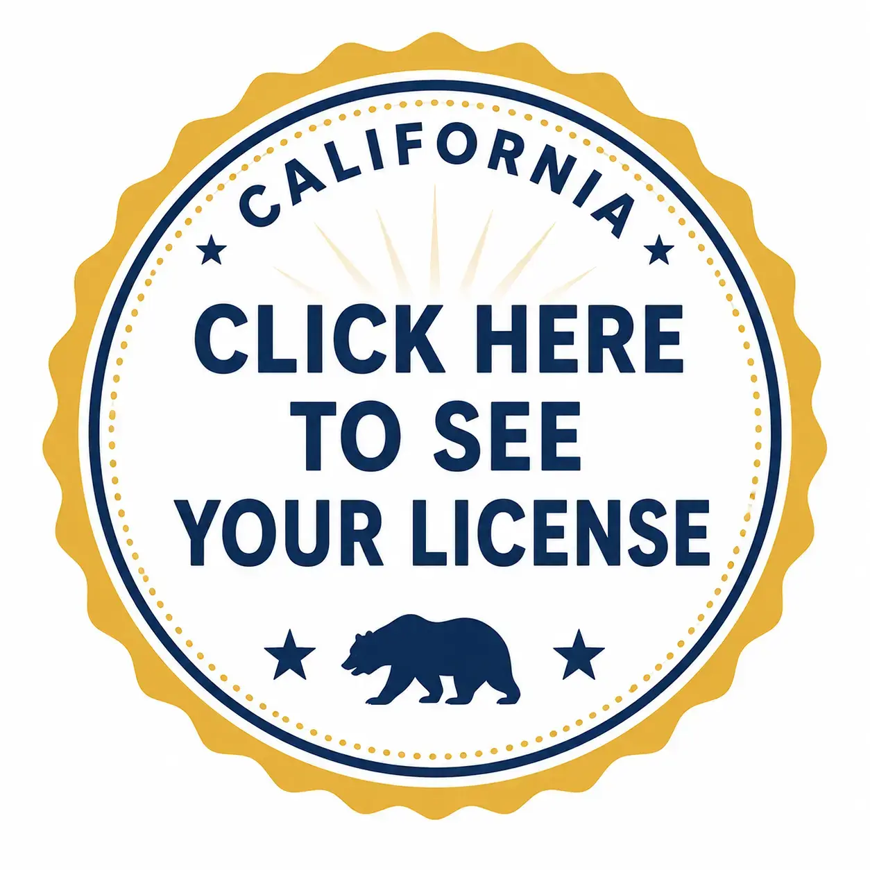 California approval license stamp