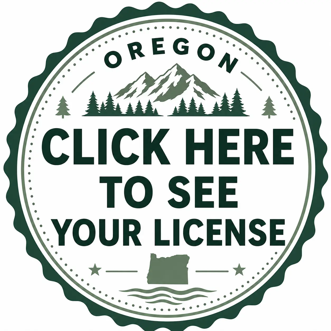 Oregon approval license stamp
